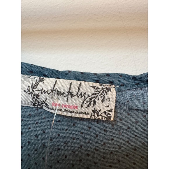 Free People Deep Turquoise Combo Lace Tiered Tunic Dress Size L Boho NWT - Picture 4 of 4